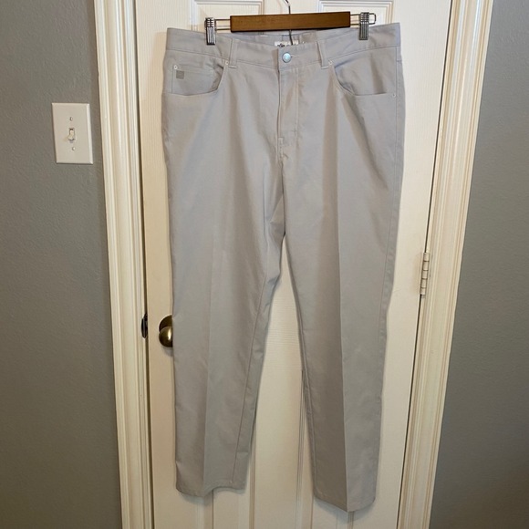 Peter Millar Other - Peter Millar EB66 Performance Pants Mens 35x32 Five Pocket Grey Golf Casual